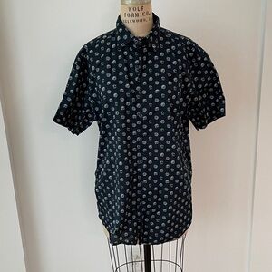 Rodd & Gunn  Navy Blue Patterned Cotton Sport Shirt